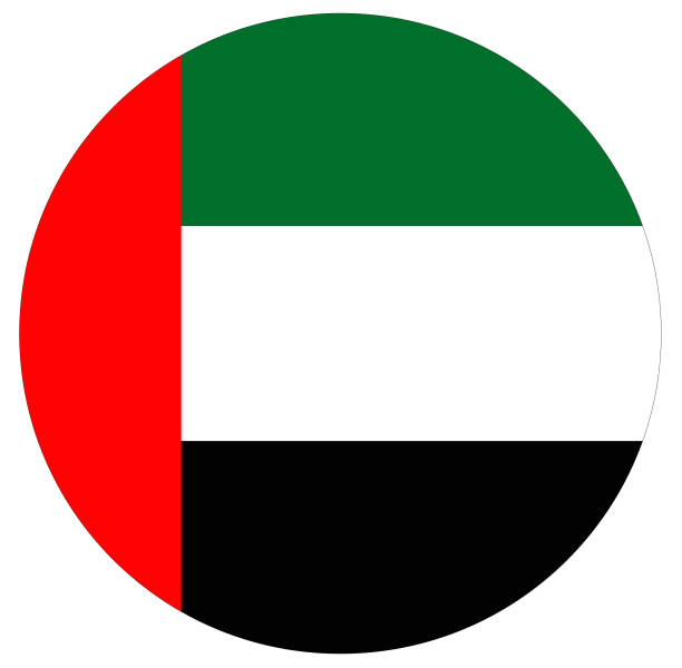 флаг объединенных арабских эмиратов - united arab emirates flag circle united arab emirates flag stock illustrations