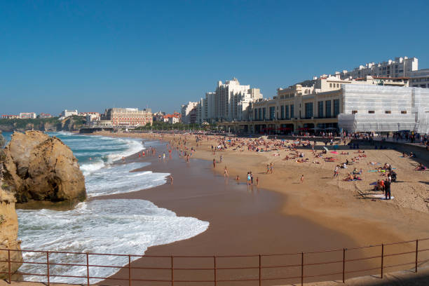 istock the waves ocean of the Biarritz beach 864485436