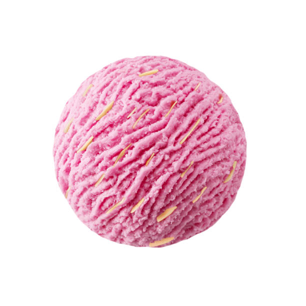 istock Raspberry ice cream scoop with almond slice 864486664