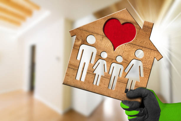 istock Interior Design - Model House - Heart and Family 864490368