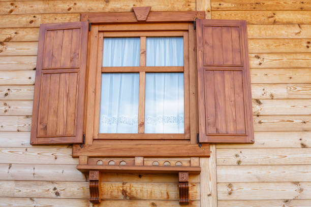 istock Window on cotage in Dolomites, Europian Alps 864494386