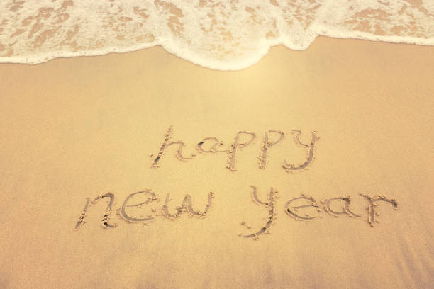 istock New year message on the sand beach 864495514