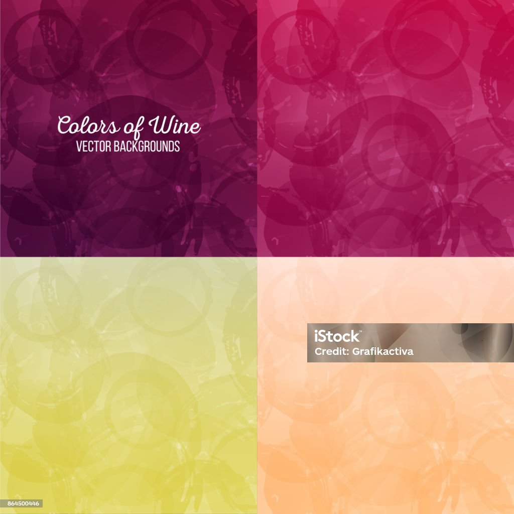 Background wine stains. Four different colors. vector texture Wine stock vector