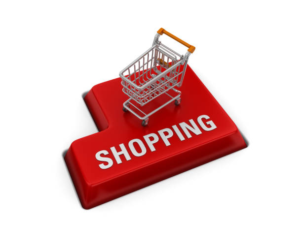 istock Computer Keyboard with Shopping Cart 864507636