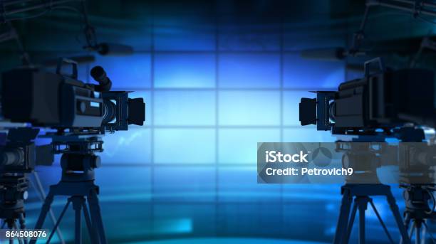 Studio Stock Photo - Download Image Now - The Media, Television Industry, Broadcasting