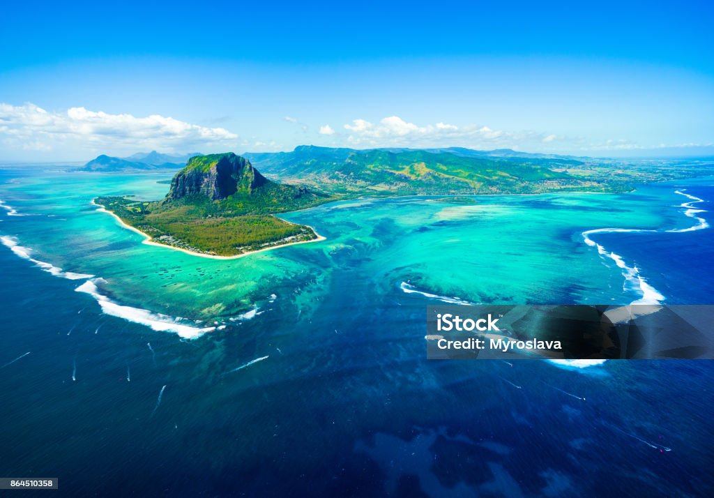Vista aérea da ilha Maurícia - Foto de stock de Ilhas Maurício royalty-free