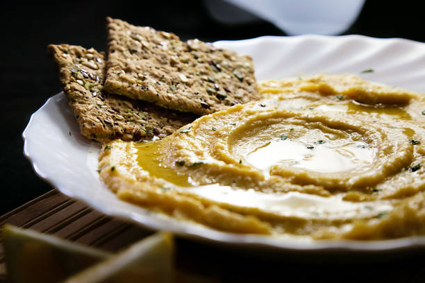 Perfect breakfast with homemade hummus