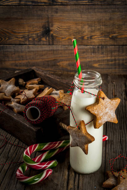 istock Milk with gingerbread stars 864519880