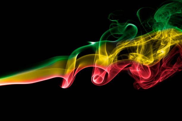 istock Ethiopia national smoke flag 864521926