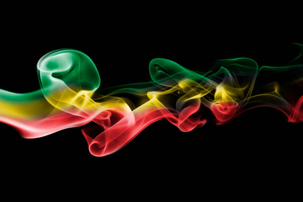 istock Ethiopia national smoke flag 864521990