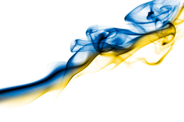 istock Ukraine national smoke flag 864524648