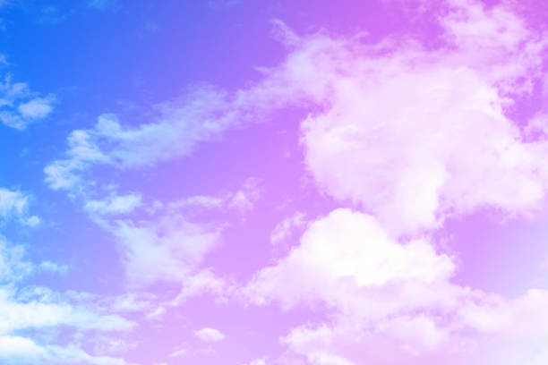 istock Blue sky with white clouds. rain clouds on sunny summer or sprin 864525610