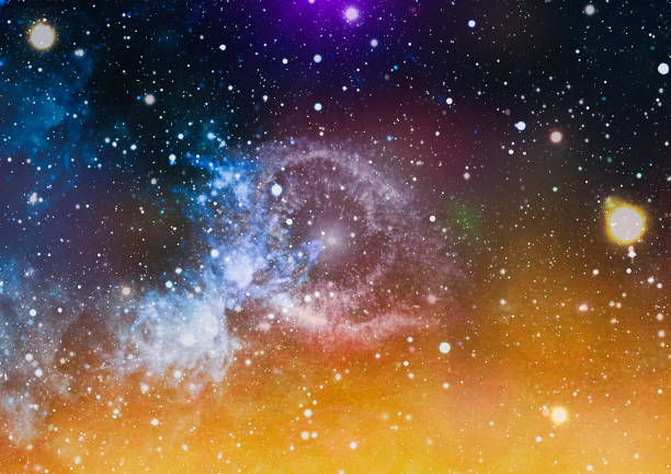 istock Blue dark night sky with many stars. Milky way on the space background 864527666