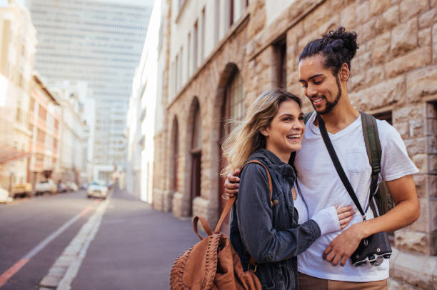 istock Group of friends exploring the city 864527694