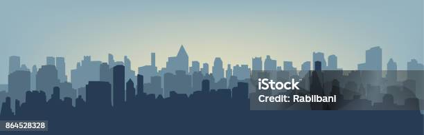 Silhouette Of The City Stock Illustration - Download Image Now - City, In Silhouette, Urban Skyline