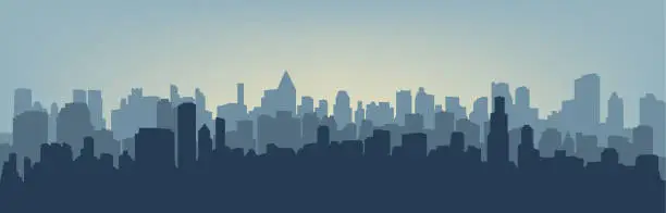 Vector illustration of Silhouette of the city