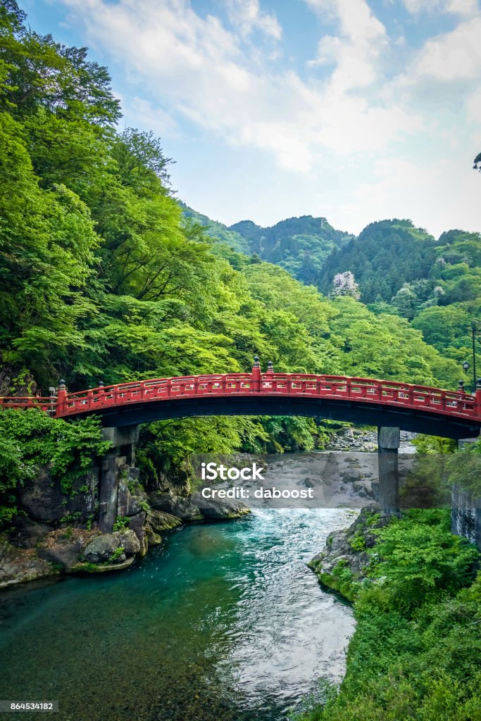 Ponte Shinkyo, Nikko, Japão - Foto de stock de Ponte Shinkyo royalty-free