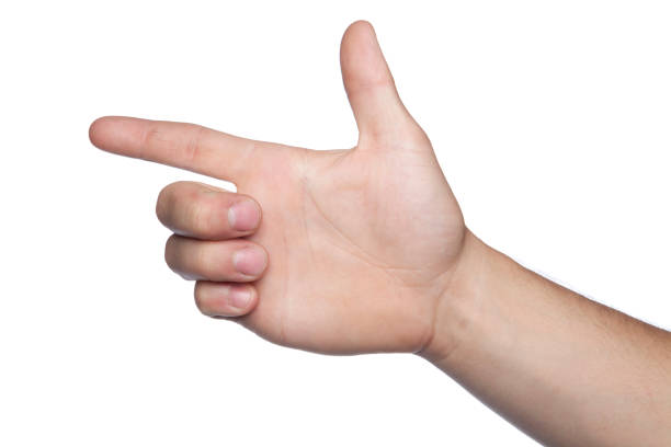 istock weapons symbol made from hands on a white background 864536118