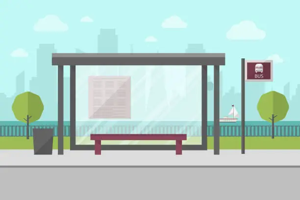 Vector illustration of Bus Stop