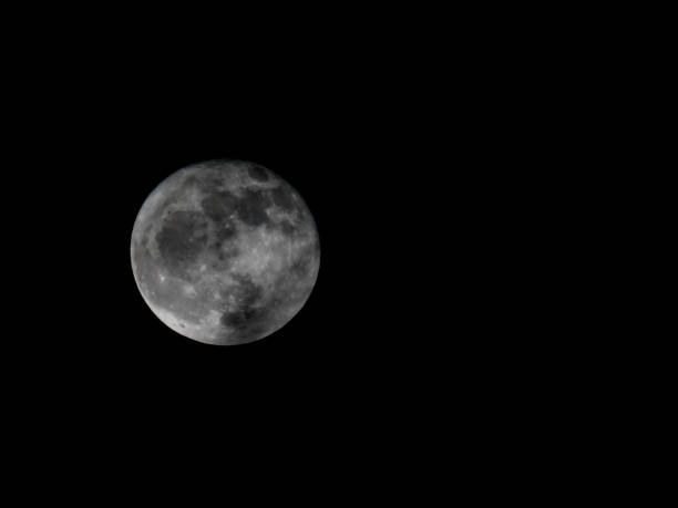 Beautiful full moon on dark night
