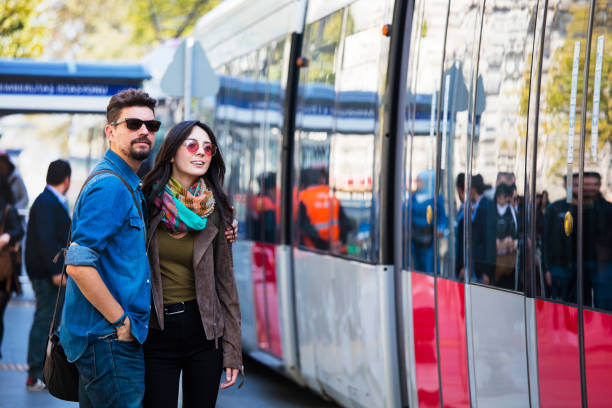 istock Couple waiting for the subway train 864539038