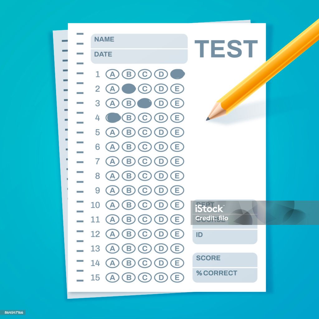 Test Exam Stock Illustration - Download Image Now - Educational Exam ...