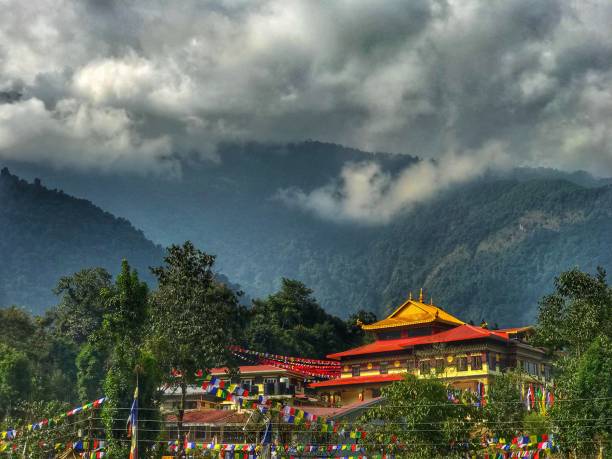 монастырь в пеллинге - sikkim стоковые фото и изображения