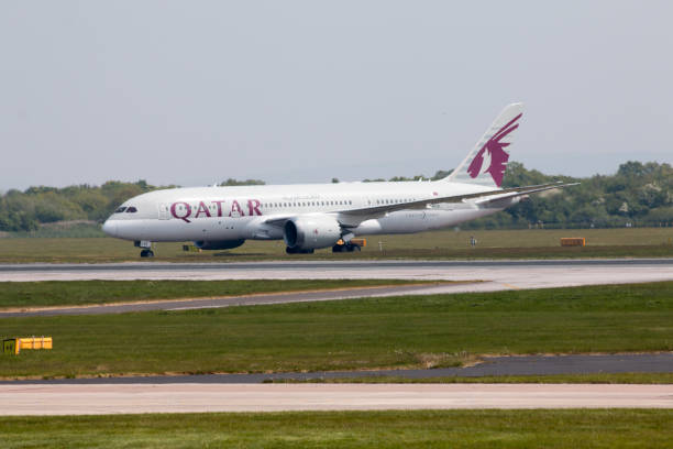 qatar airways boeing 787 - boeing 787 qatar airways airplane aerospace industry photos et images de collection