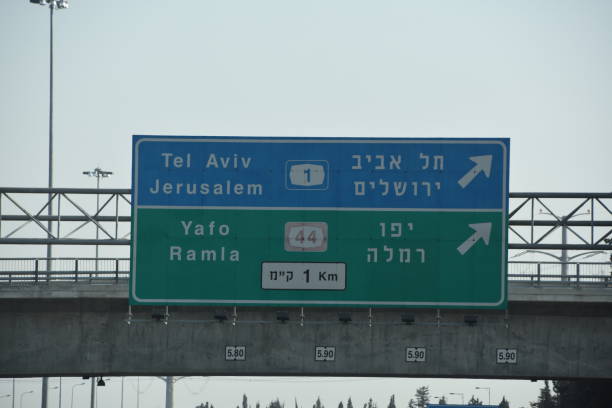 istock Road sign in Israel 864563272