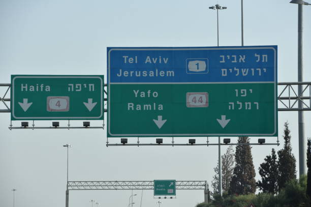 istock Road sign in Israel 864563526