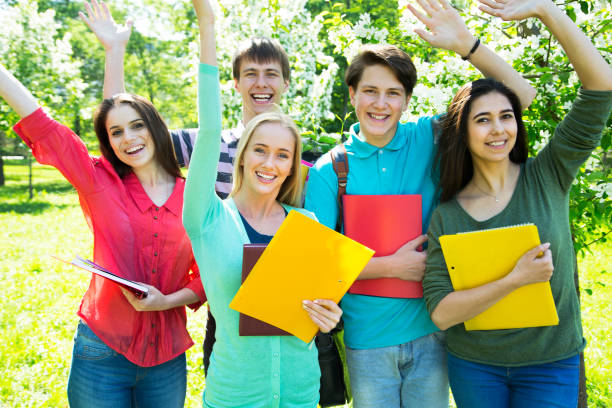 istock Group of student outdoor 864570674