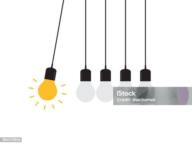 Newtons Cradle Concept Stock Illustration - Download Image Now - Learning, Concepts, Individuality