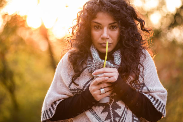 istock Flirty Girl Drinking Coffee 864576062