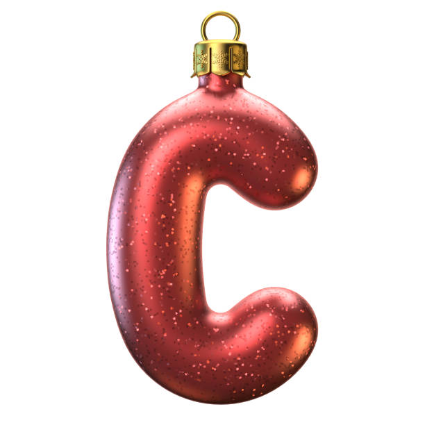 istock Christmas tree decoration font, letter C 864578108