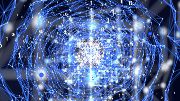istock Abstract Futuristic Data Sending in Cyber Space, Technology Concept Background 864578514