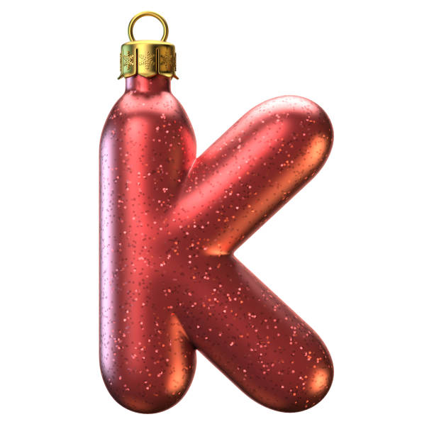 istock Christmas tree decoration font, letter K 864578610