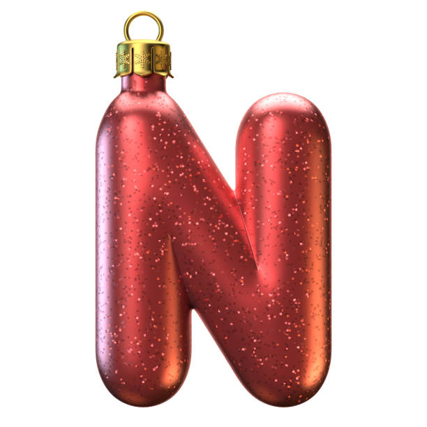 istock Christmas tree decoration font, letter N 864578872