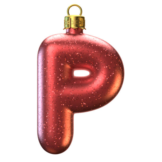 istock Christmas tree decoration font, letter P 864579006