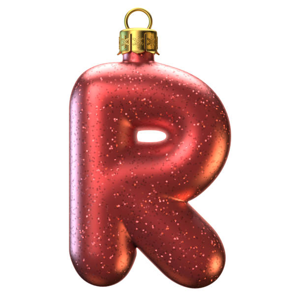 istock Christmas tree decoration font, letter R 864579160