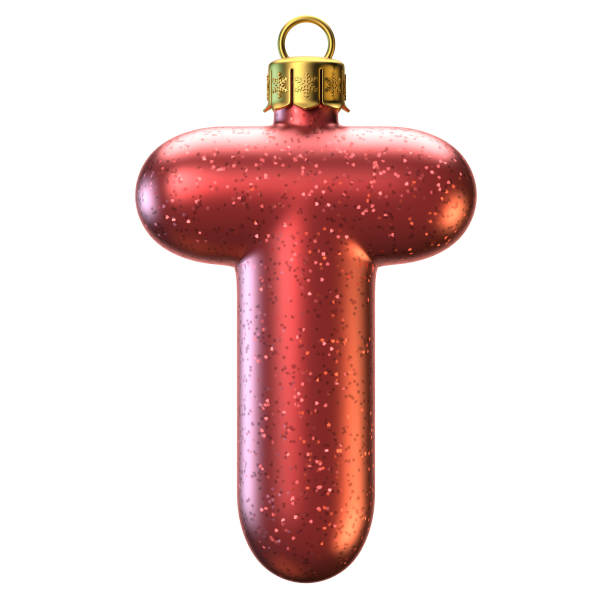 istock Christmas tree decoration font, letter T 864579274