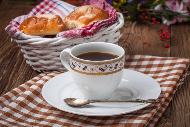 istock Buns with berries on a wooden table. 864579706