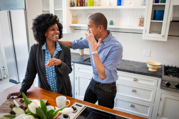 istock North american mixed-race couple in the kitchen 864580158