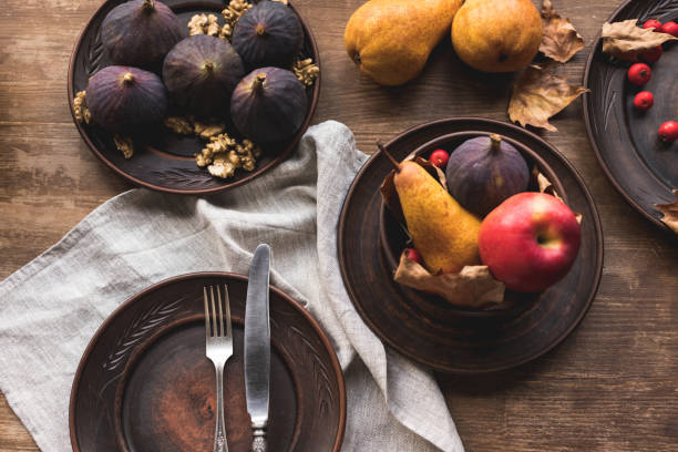 istock ripe autumn fruits on table 864580382