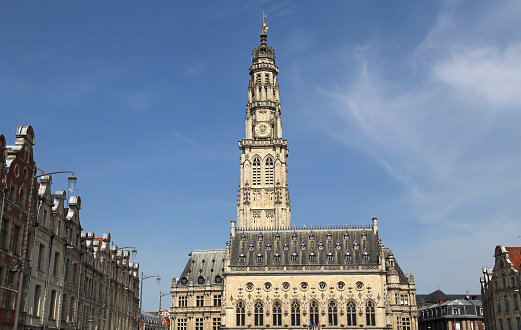 Town hall and belfry tower of Arras, France