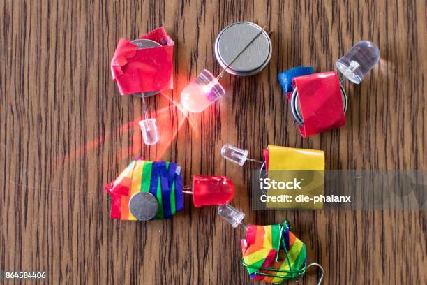 Educational Electronic Activity For Children Stock Photo - Download Image Now - Battery, STEM - Topic, Education