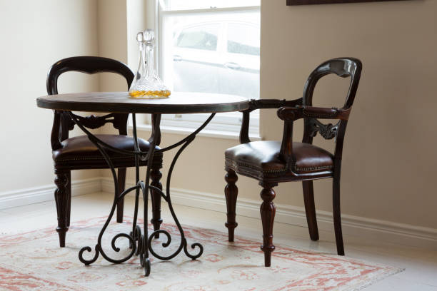 istock Round table and chairs in living room 864586166