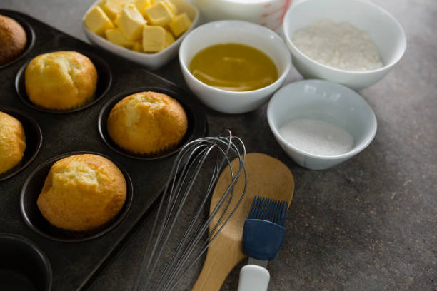 istock Ingredients arranged on a concrete background 864588160