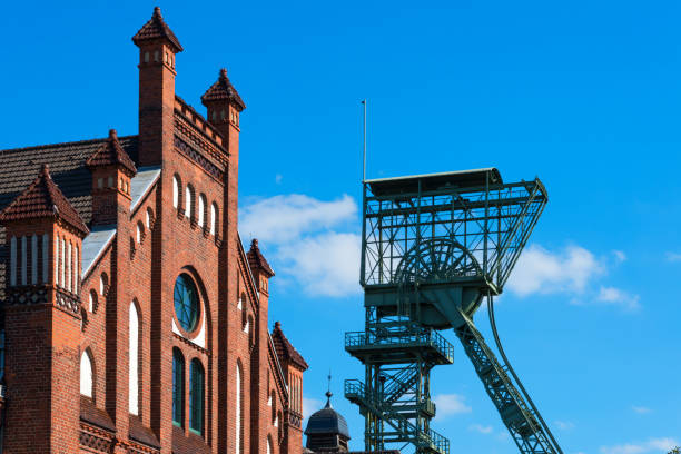 Shaft tower of former coal mine