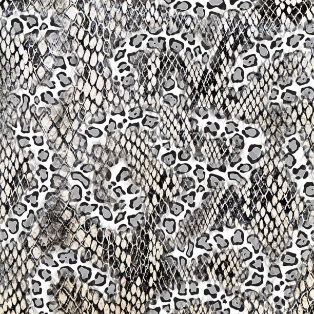 istock Animal mixed  background for background and wallpaper snake and leopard pattern 864590200