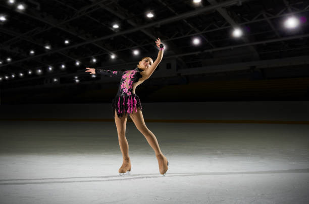 istock Young girl figure skater 864594488